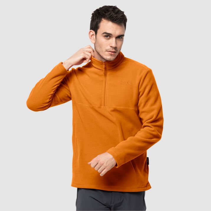 Jack Wolfskin Mens Gecko Fleece Jumper Orange 081467DOG